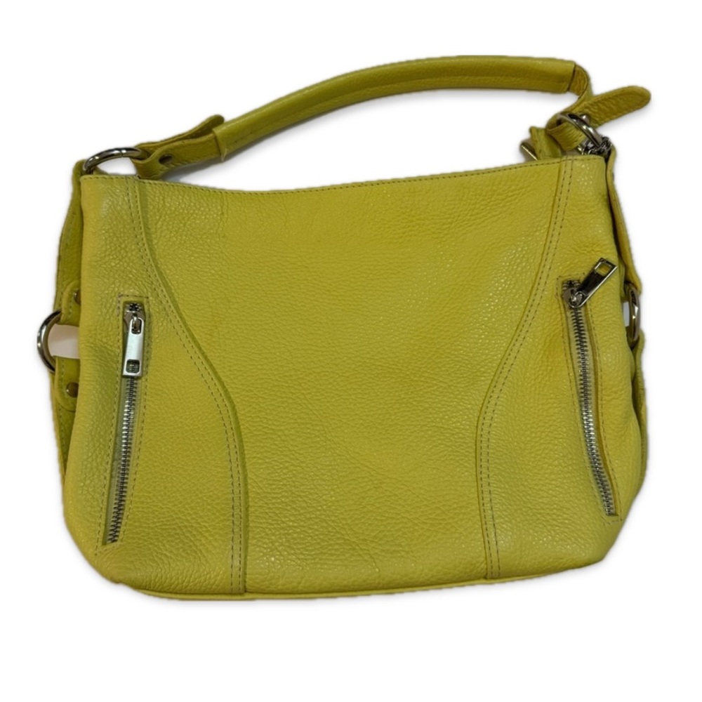 Anna Morellini Yellow Leather Shoulder Bag